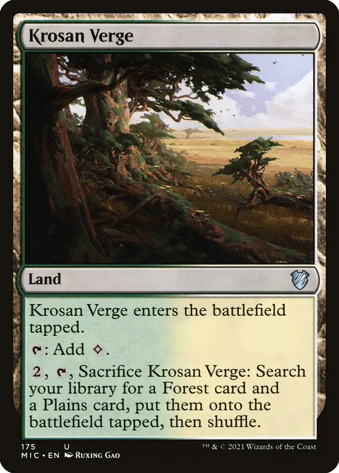 2021 Midnight Hunt Commander Krosan Verge #175 uncommon card image