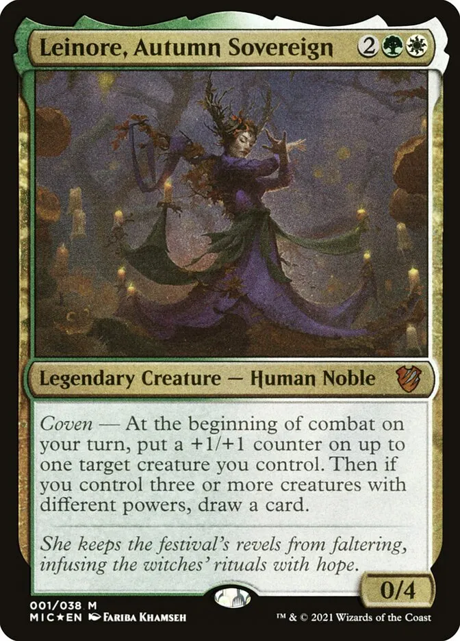 2021 Midnight Hunt Commander Leinore, Autumn Sovereign mythic #1 mythic card image