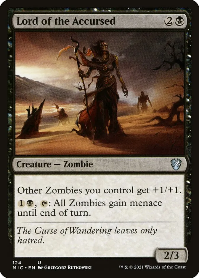 2021 Midnight Hunt Commander Lord of the Accursed #124 uncommon card image