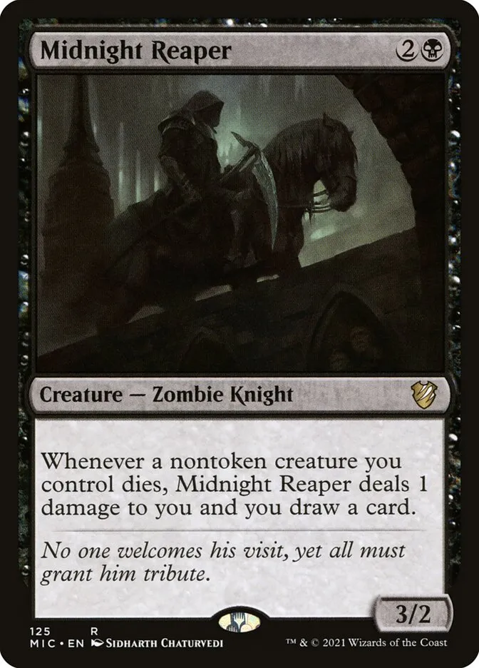 2021 Midnight Hunt Commander Midnight Reaper #125 rare card image
