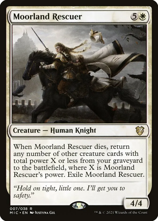 2021 Midnight Hunt Commander Moorland Rescuer rare #7 rare card image