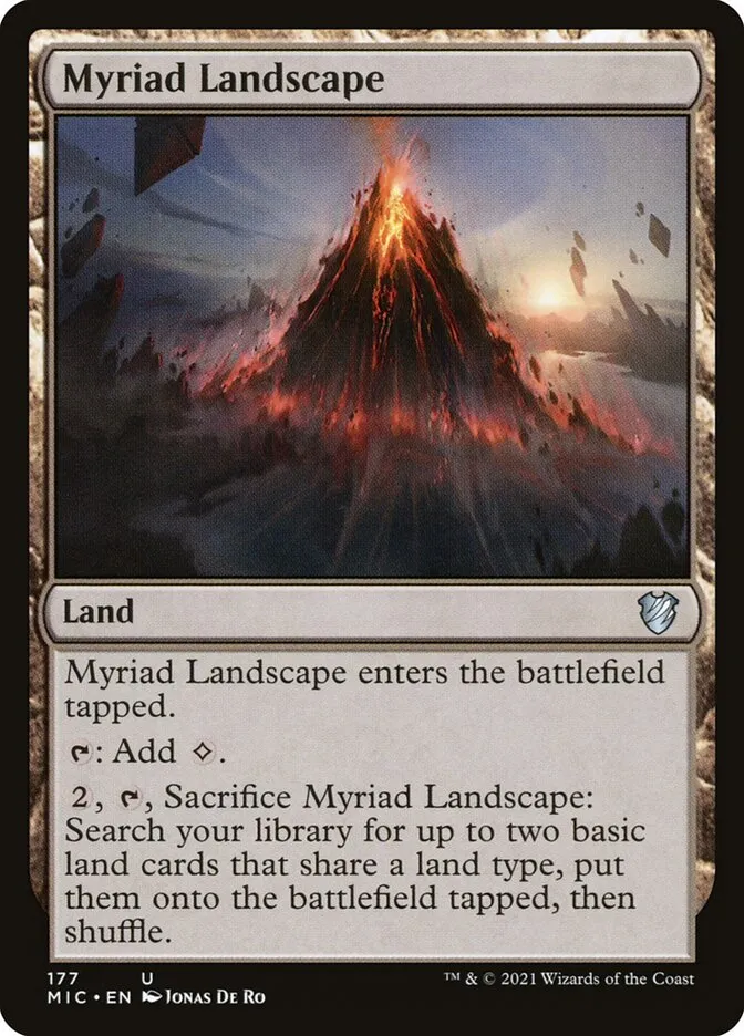 2021 Midnight Hunt Commander Myriad Landscape #177 uncommon card image