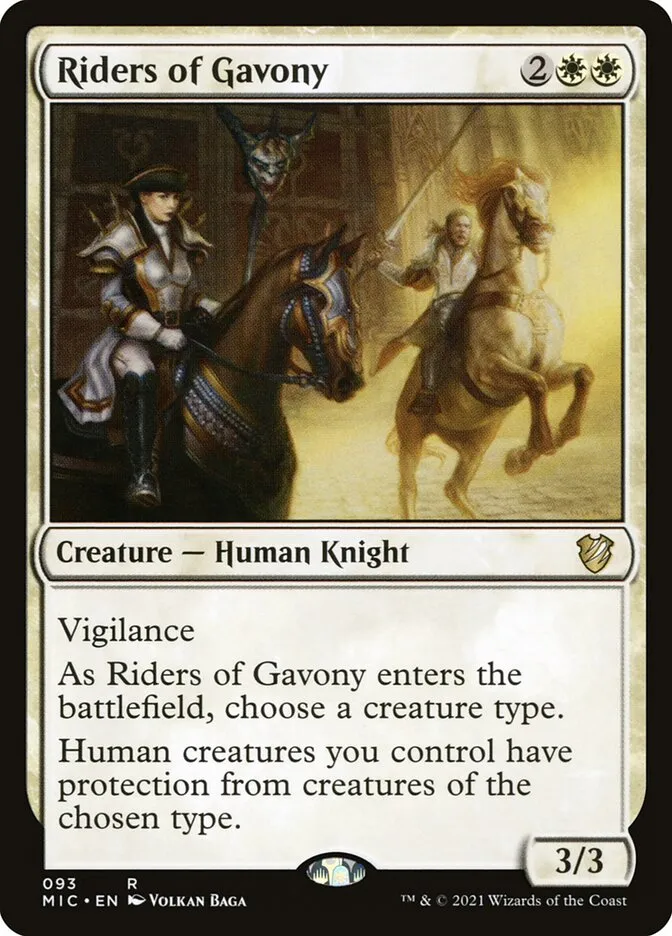 2021 Midnight Hunt Commander Riders of Gavony rare #93 rare card image