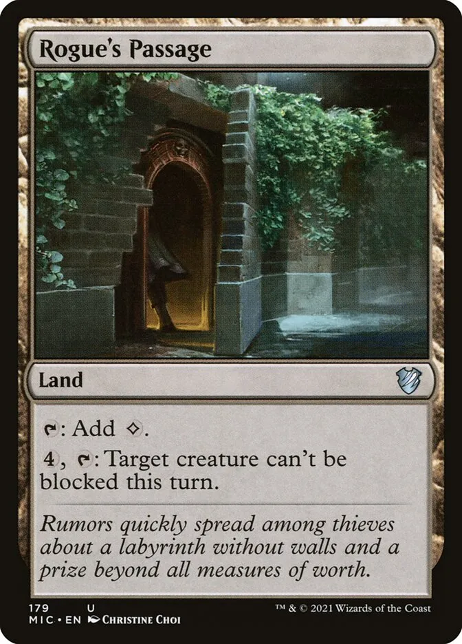 2021 Midnight Hunt Commander Rogue's Passage #179 uncommon card image