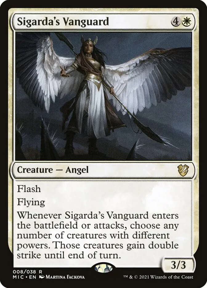 2021 Midnight Hunt Commander Sigarda's Vanguard rare #8 rare card image