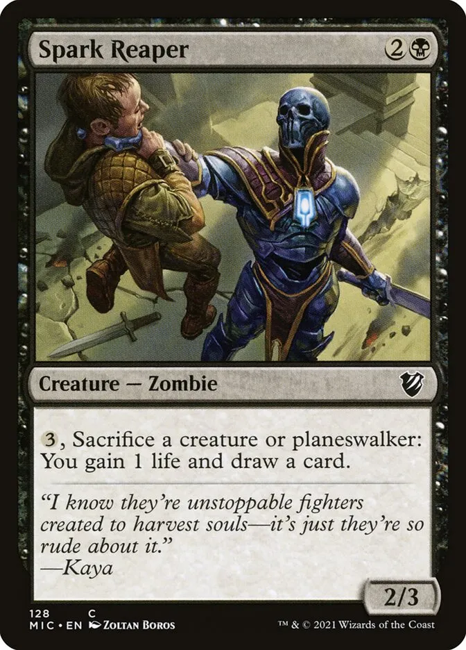 2021 Midnight Hunt Commander Spark Reaper common #128 common card image