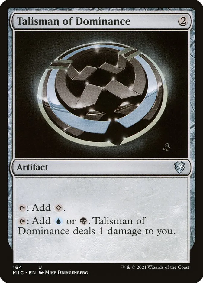 2021 Midnight Hunt Commander Talisman of Dominance #164 uncommon card image
