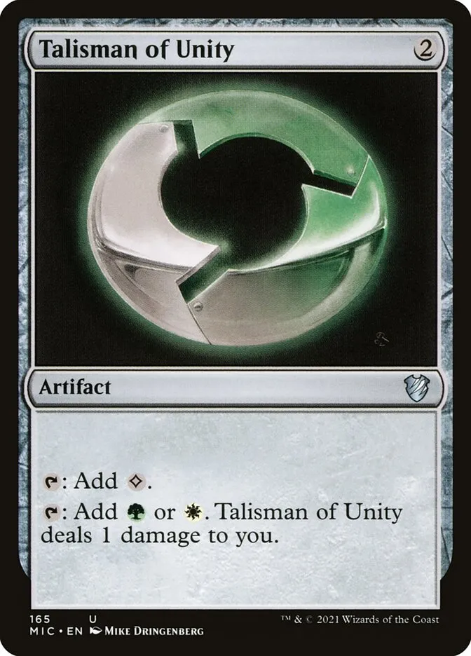2021 Midnight Hunt Commander Talisman of Unity #165 uncommon card image