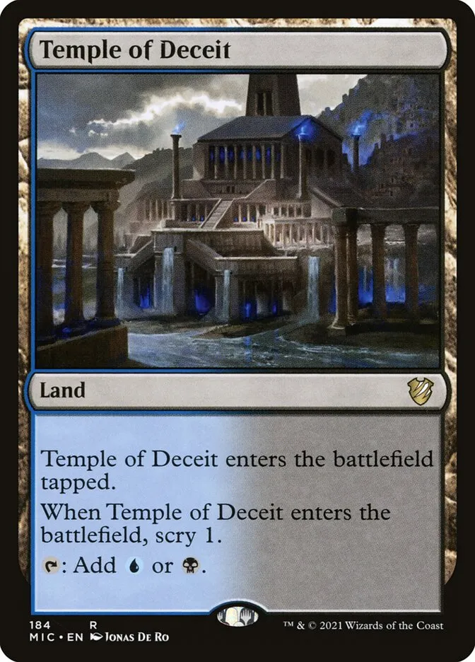 2021 Midnight Hunt Commander Temple of Deceit #184 rare card image