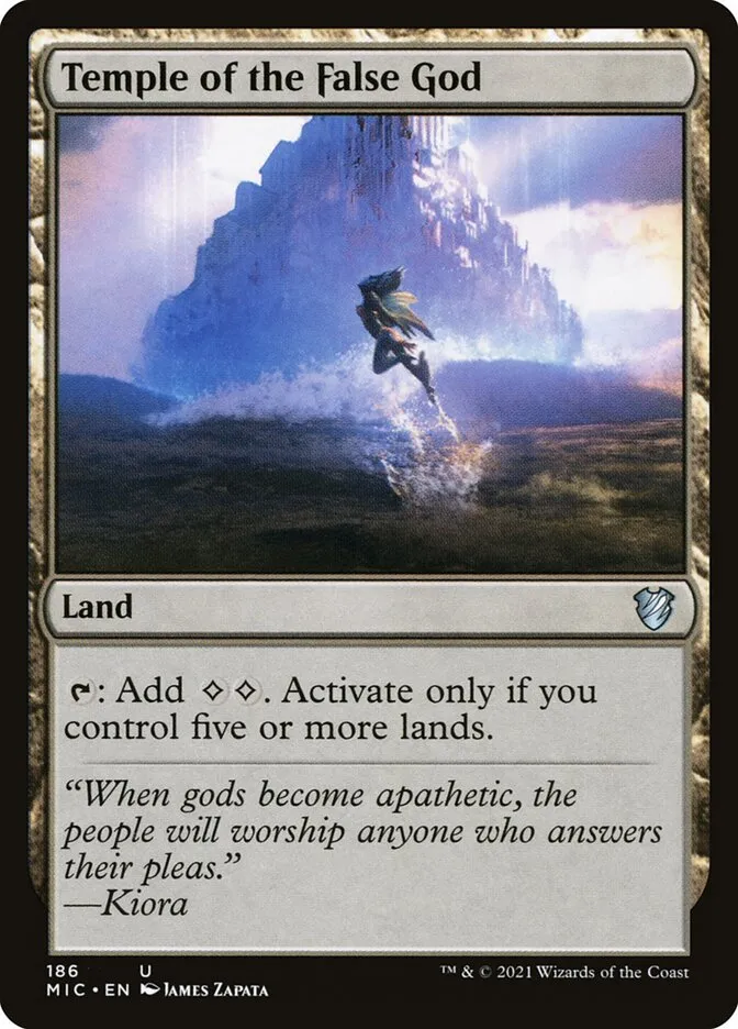 2021 Midnight Hunt Commander Temple of the False God #186 uncommon card image