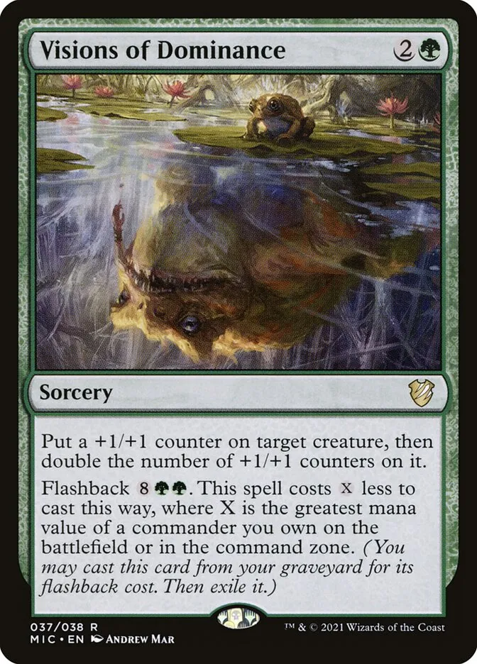 2021 Midnight Hunt Commander Visions of Dominance rare #37 rare card image