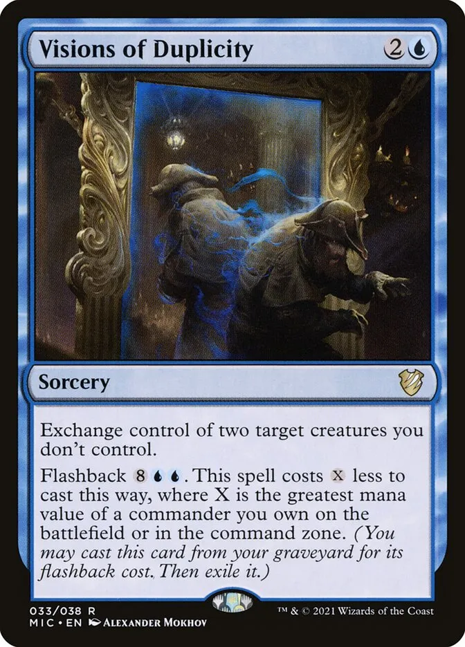 2021 Midnight Hunt Commander Visions of Duplicity rare #33 rare card image