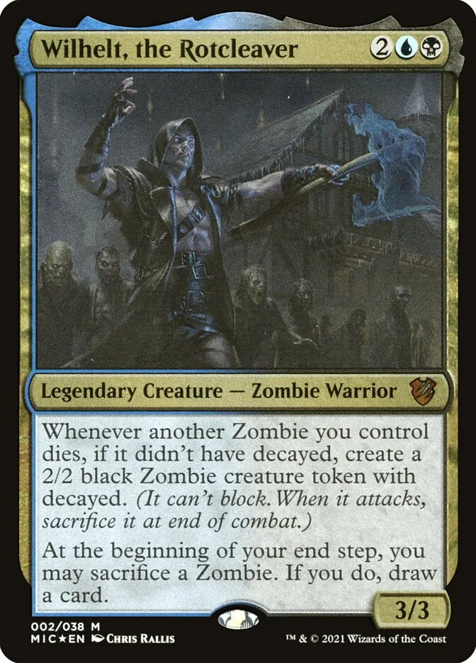 2021 Midnight Hunt Commander Wilhelt, the Rotcleaver mythic #2 mythic card image