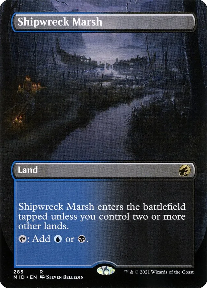 2021 Innistrad: Midnight Hunt Shipwreck Marsh #285 rare card image