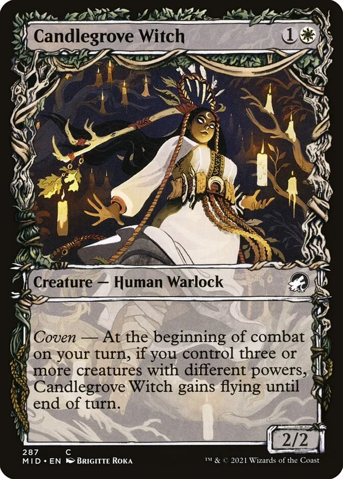 2021 Innistrad: Midnight Hunt Candlegrove Witch #287 common card image