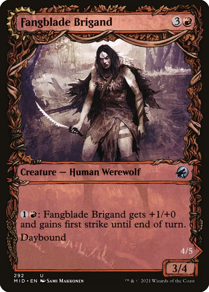 2021 Innistrad: Midnight Hunt Fangblade Brigand // Fangblade Eviscerator #292 uncommon card image