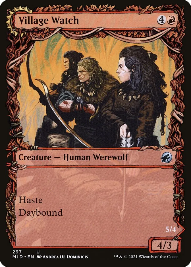 2021 Innistrad: Midnight Hunt Village Watch // Village Reavers #297 uncommon card image