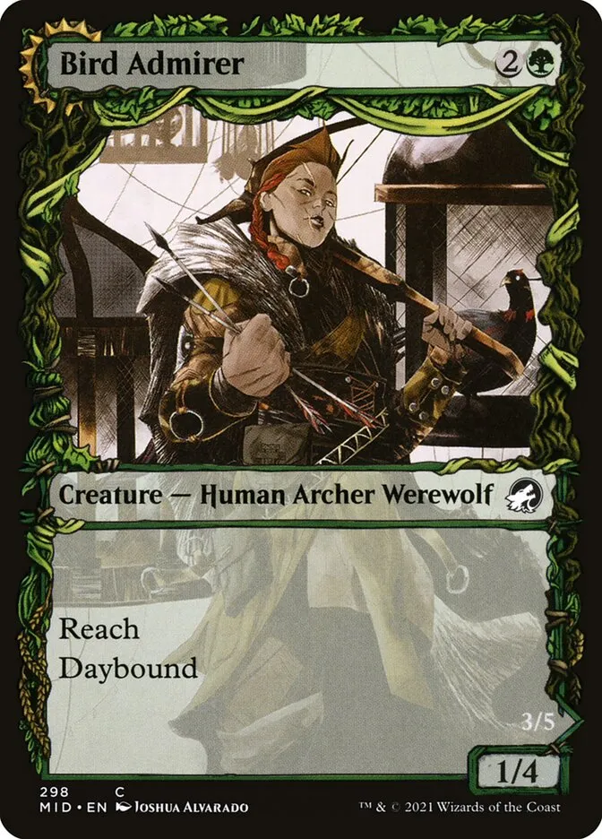 2021 Innistrad: Midnight Hunt Bird Admirer // Wing Shredder #298 common card image