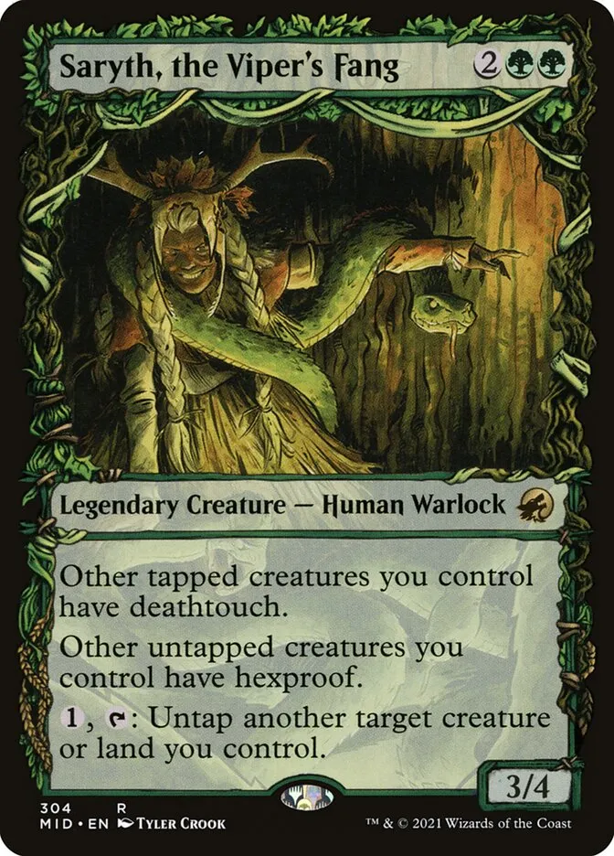 2021 Innistrad: Midnight Hunt Saryth, the Viper's Fang #304 rare card image