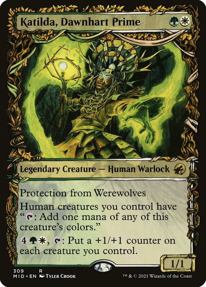 2021 Innistrad: Midnight Hunt Katilda, Dawnhart Prime #309 rare card image