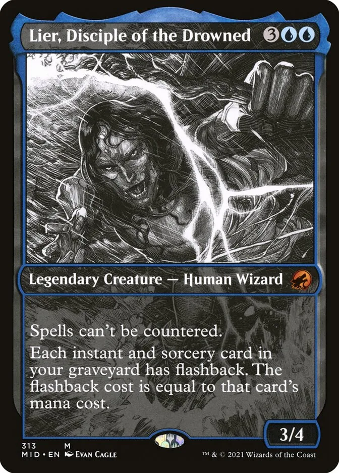 2021 Innistrad: Midnight Hunt Lier, Disciple of the Drowned mythic #313 mythic card image