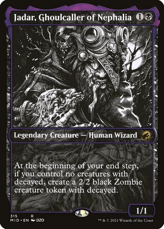 2021 Innistrad: Midnight Hunt Jadar, Ghoulcaller of Nephalia #315 rare card image
