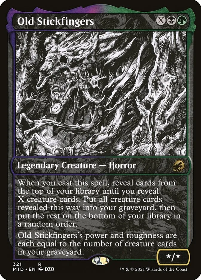2021 Innistrad: Midnight Hunt Old Stickfingers #321 rare card image