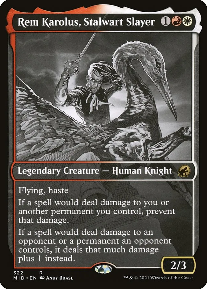 2021 Innistrad: Midnight Hunt Rem Karolus, Stalwart Slayer #322 rare card image