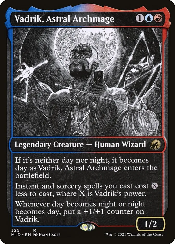 2021 Innistrad: Midnight Hunt Vadrik, Astral Archmage #325 rare card image