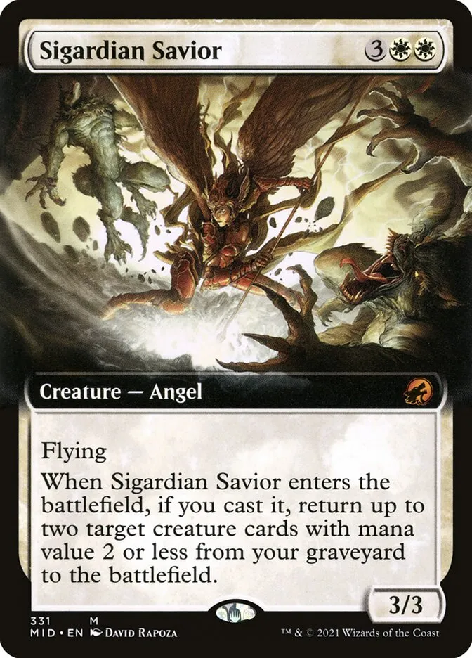 2021 Innistrad: Midnight Hunt Sigardian Savior mythic #331 mythic card image