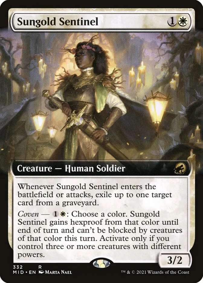 2021 Innistrad: Midnight Hunt Sungold Sentinel #332 rare card image