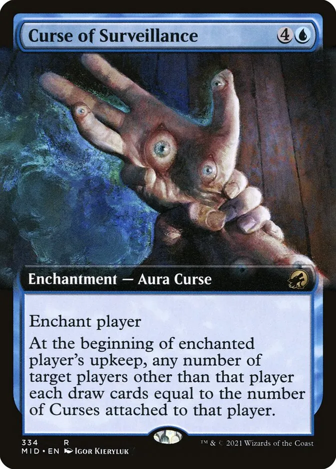 2021 Innistrad: Midnight Hunt Curse of Surveillance #334 rare card image