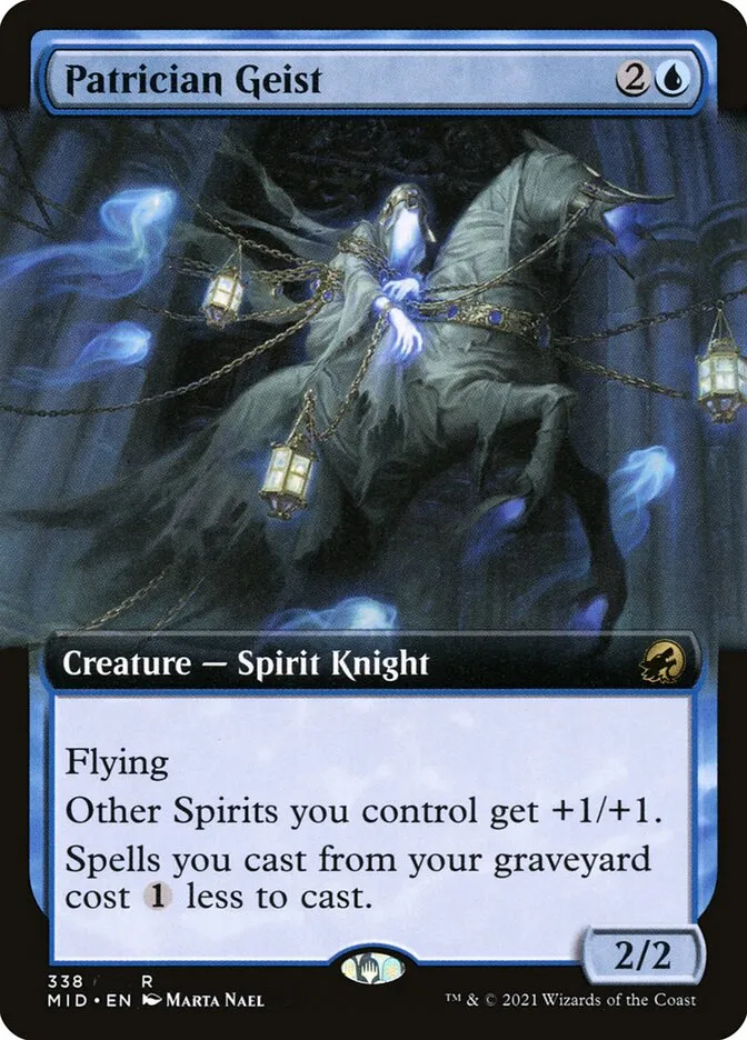 2021 Innistrad: Midnight Hunt Patrician Geist #338 rare card image