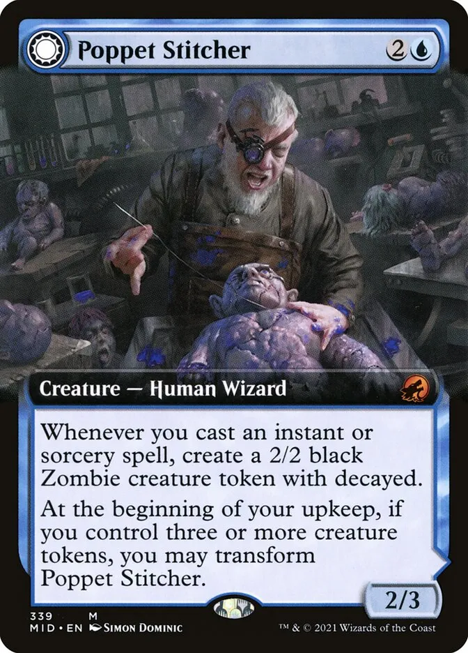 2021 Innistrad: Midnight Hunt Poppet Stitcher // Poppet Factory mythic #339 mythic card image