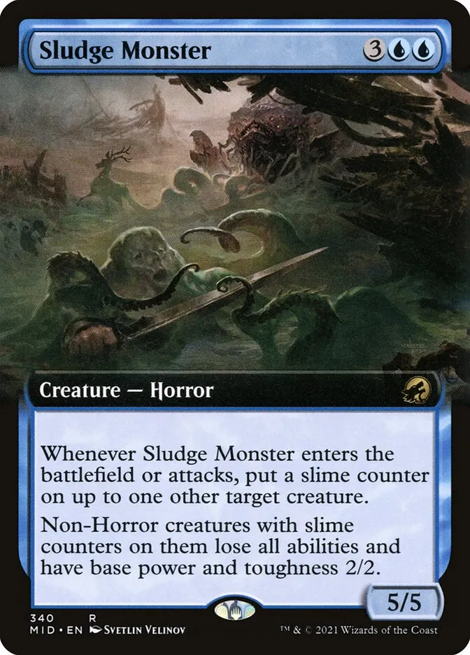 2021 Innistrad: Midnight Hunt Sludge Monster #340 rare card image
