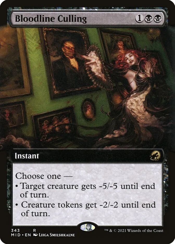 2021 Innistrad: Midnight Hunt Bloodline Culling #343 rare card image