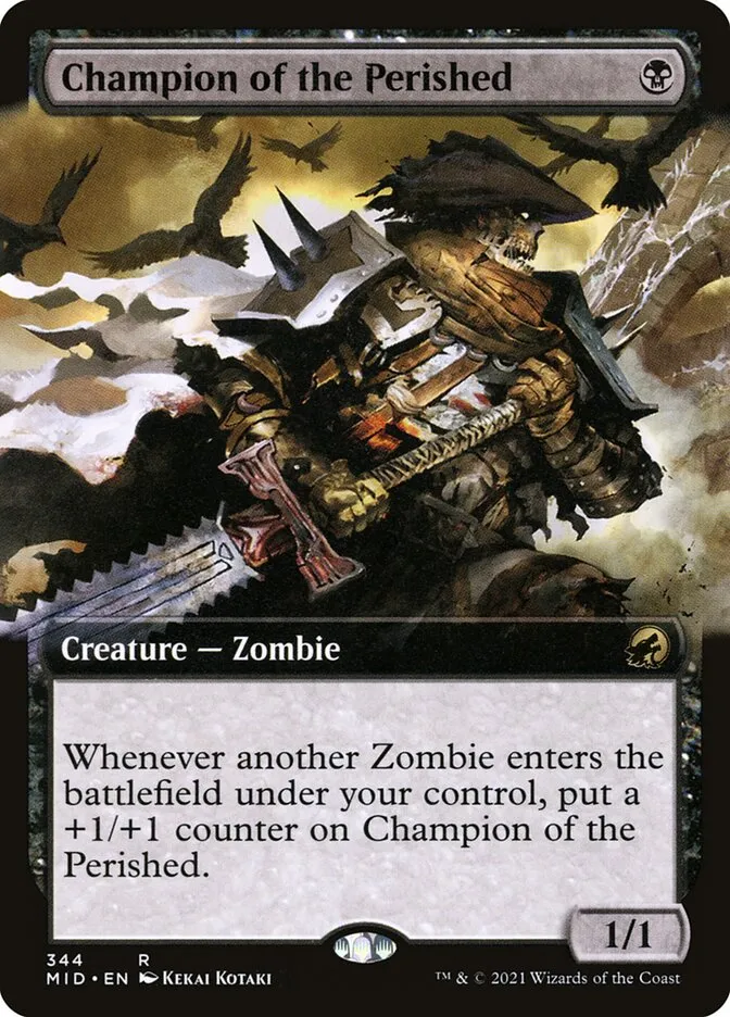 2021 Innistrad: Midnight Hunt Champion of the Perished #344 rare card image