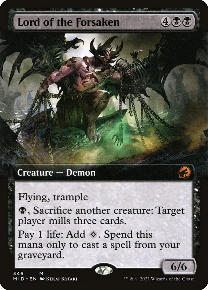 2021 Innistrad: Midnight Hunt Lord of the Forsaken mythic #346 mythic card image
