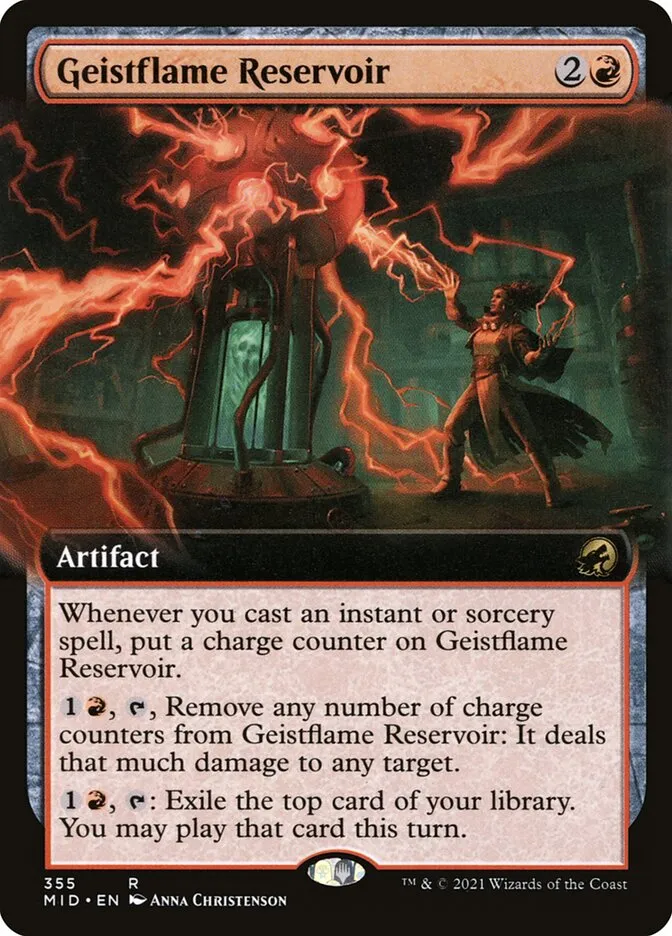 2021 Innistrad: Midnight Hunt Geistflame Reservoir #355 rare card image