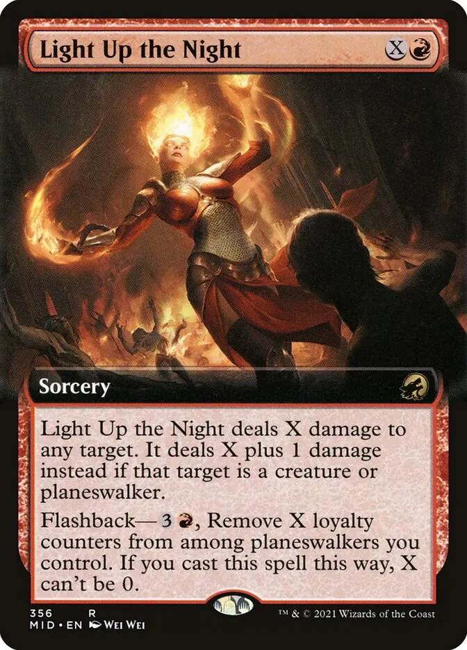 2021 Innistrad: Midnight Hunt Light Up the Night #356 rare card image