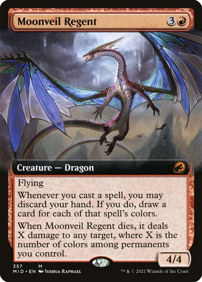 2021 Innistrad: Midnight Hunt Moonveil Regent #357 mythic card image