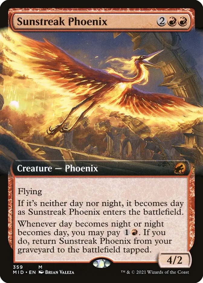 2021 Innistrad: Midnight Hunt Sunstreak Phoenix #359 mythic card image