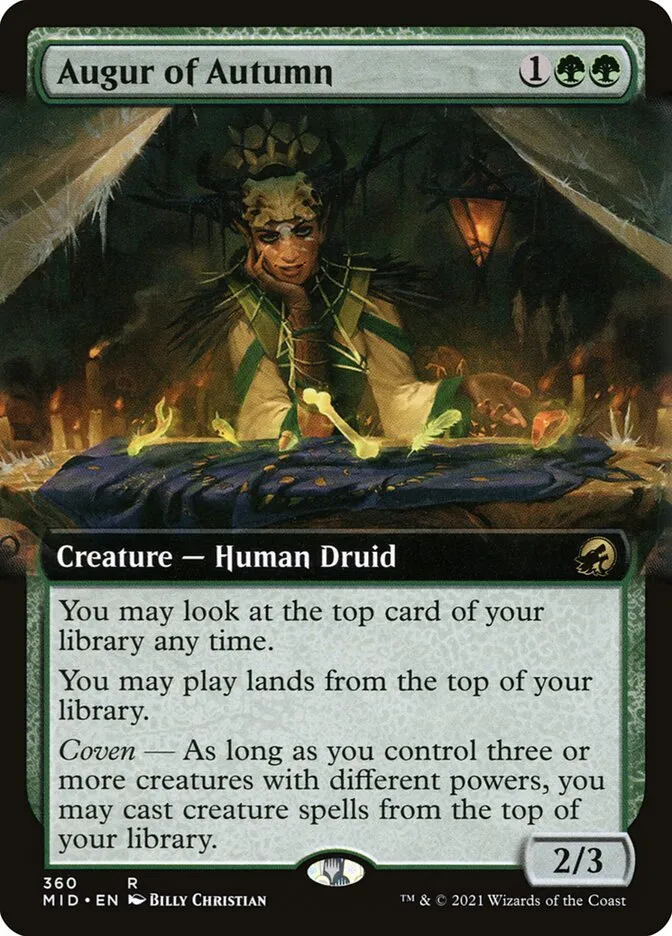 2021 Innistrad: Midnight Hunt Augur of Autumn #360 rare card image