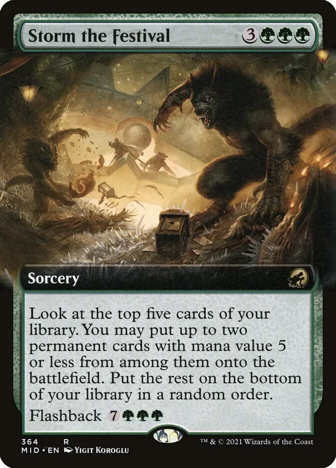 2021 Innistrad: Midnight Hunt Storm the Festival #364 rare card image