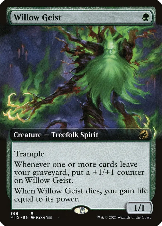 2021 Innistrad: Midnight Hunt Willow Geist #366 rare card image