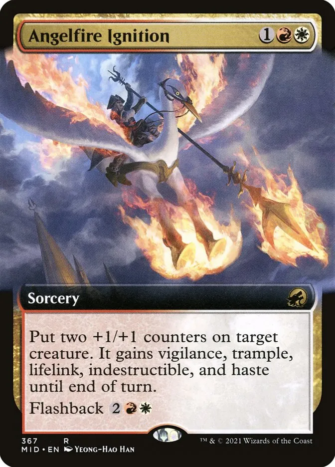 2021 Innistrad: Midnight Hunt Angelfire Ignition #367 rare card image