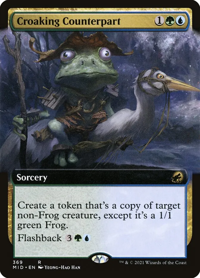 2021 Innistrad: Midnight Hunt Croaking Counterpart #369 rare card image