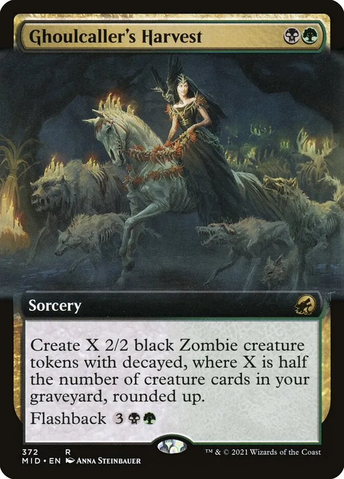 2021 Innistrad: Midnight Hunt Ghoulcaller's Harvest #372 rare card image