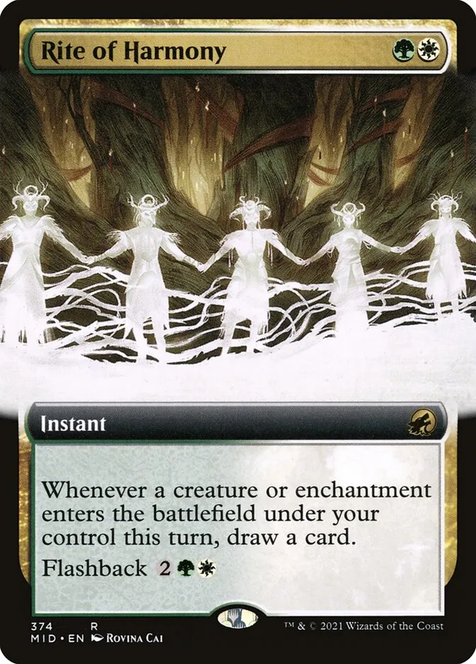 2021 Innistrad: Midnight Hunt Rite of Harmony #374 rare card image