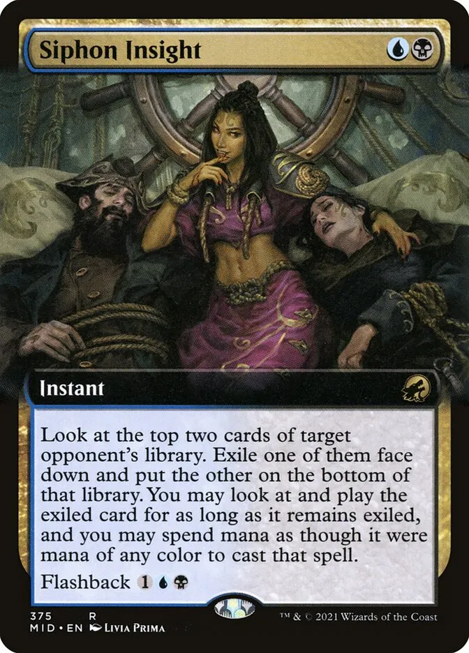 2021 Innistrad: Midnight Hunt Siphon Insight #375 rare card image